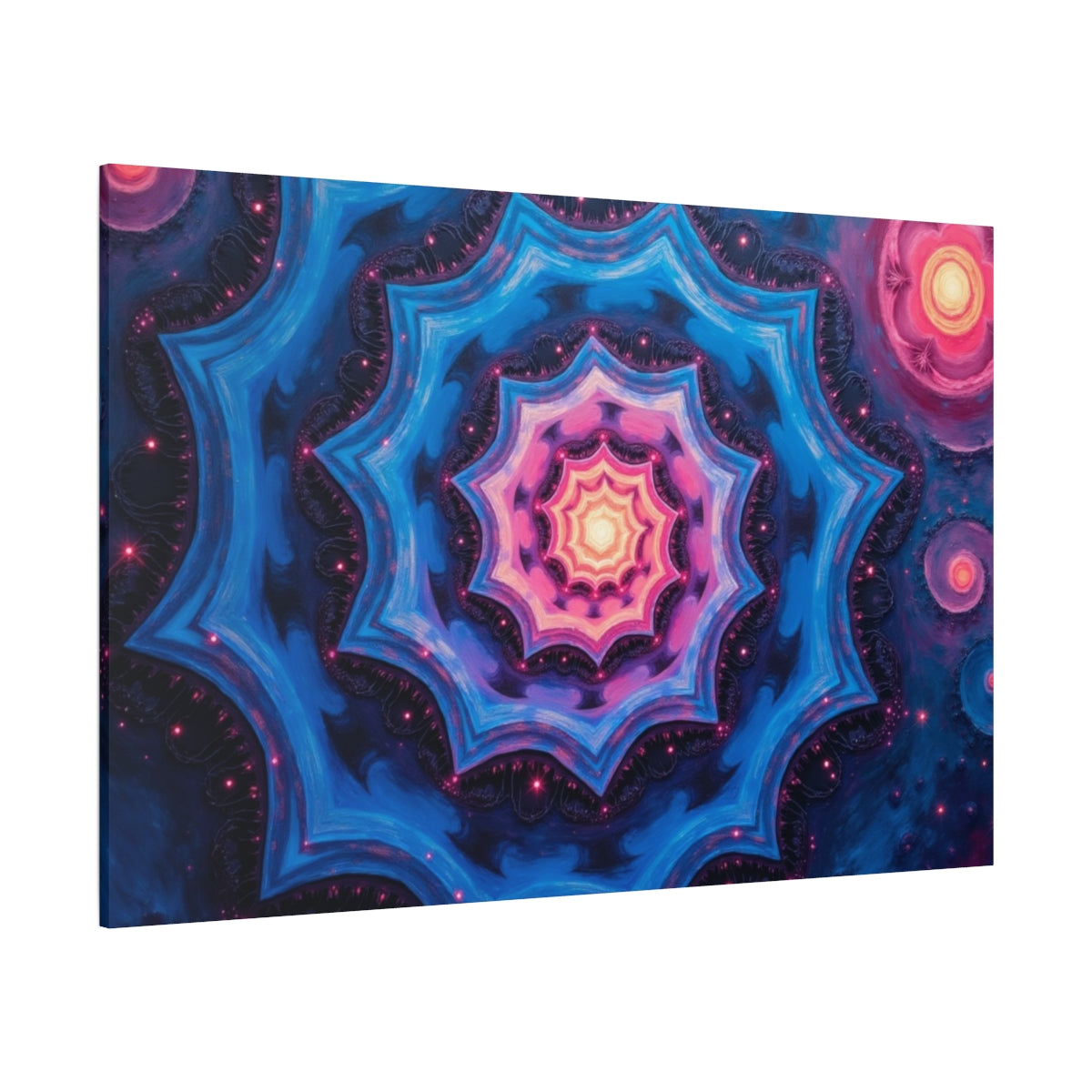 Cosmic Petals in Blue and Pink