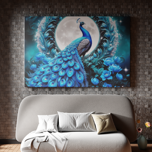 Mystical Moonlit Peacock