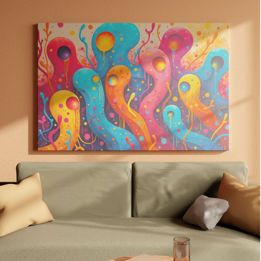 Whimsical Journey Through Colorful Cosmos