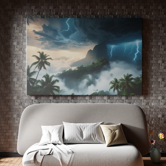 Storm Over Tropical Mountains