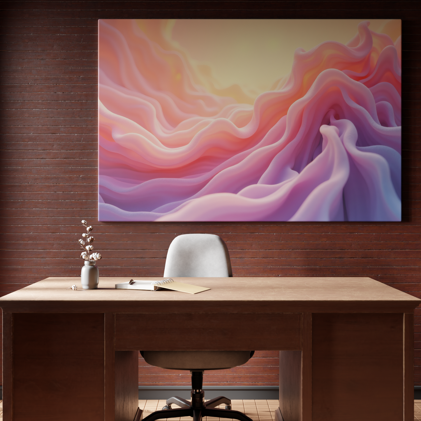 Sunset Waves of Fabric