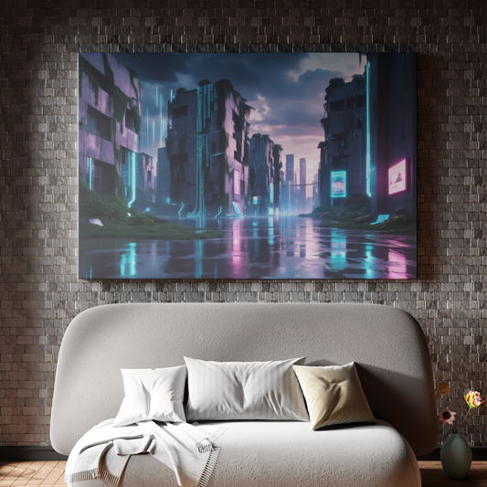 Digital Dystopia: Neon Reflections
