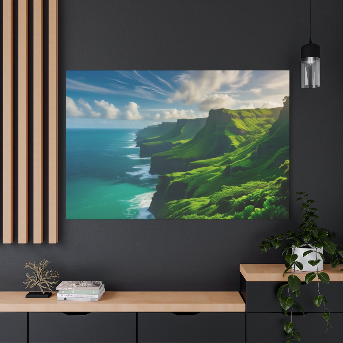Emerald Cliffs Embrace the Ocean's Whisper