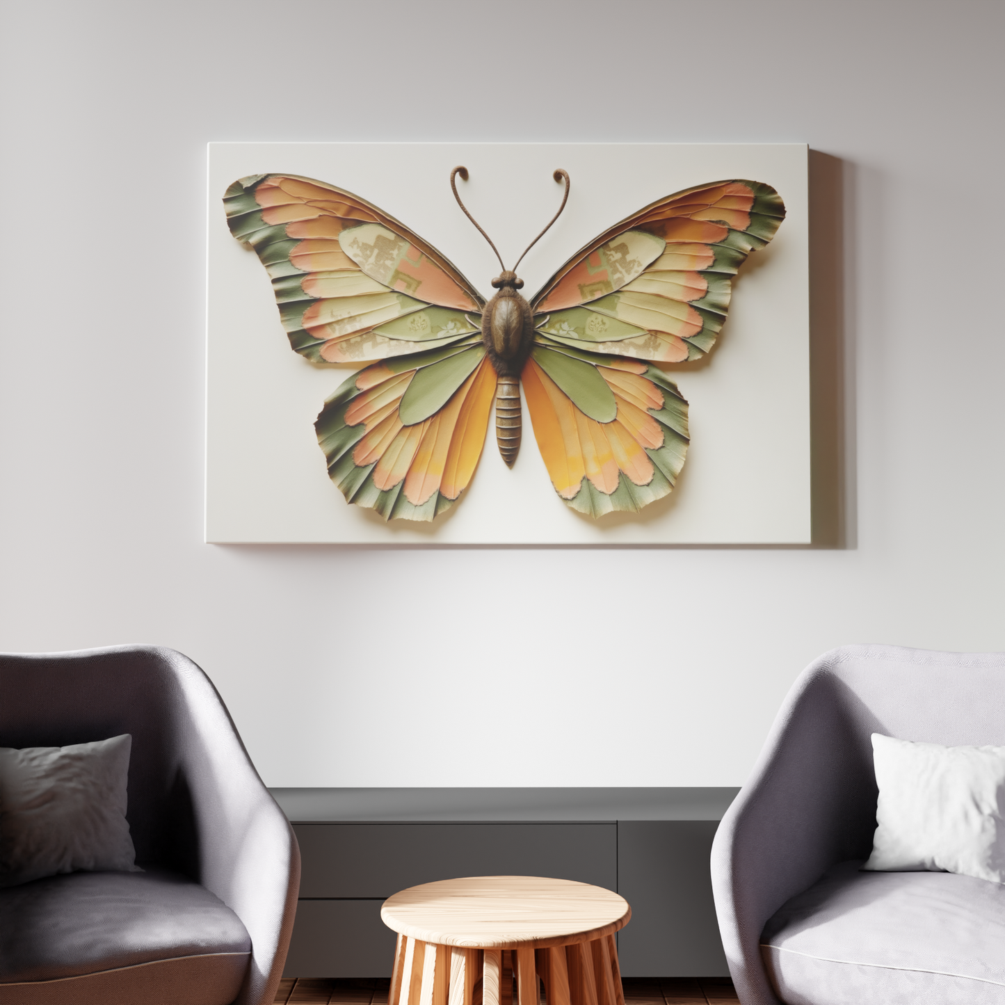 Vintage Elegance: Woven Butterfly