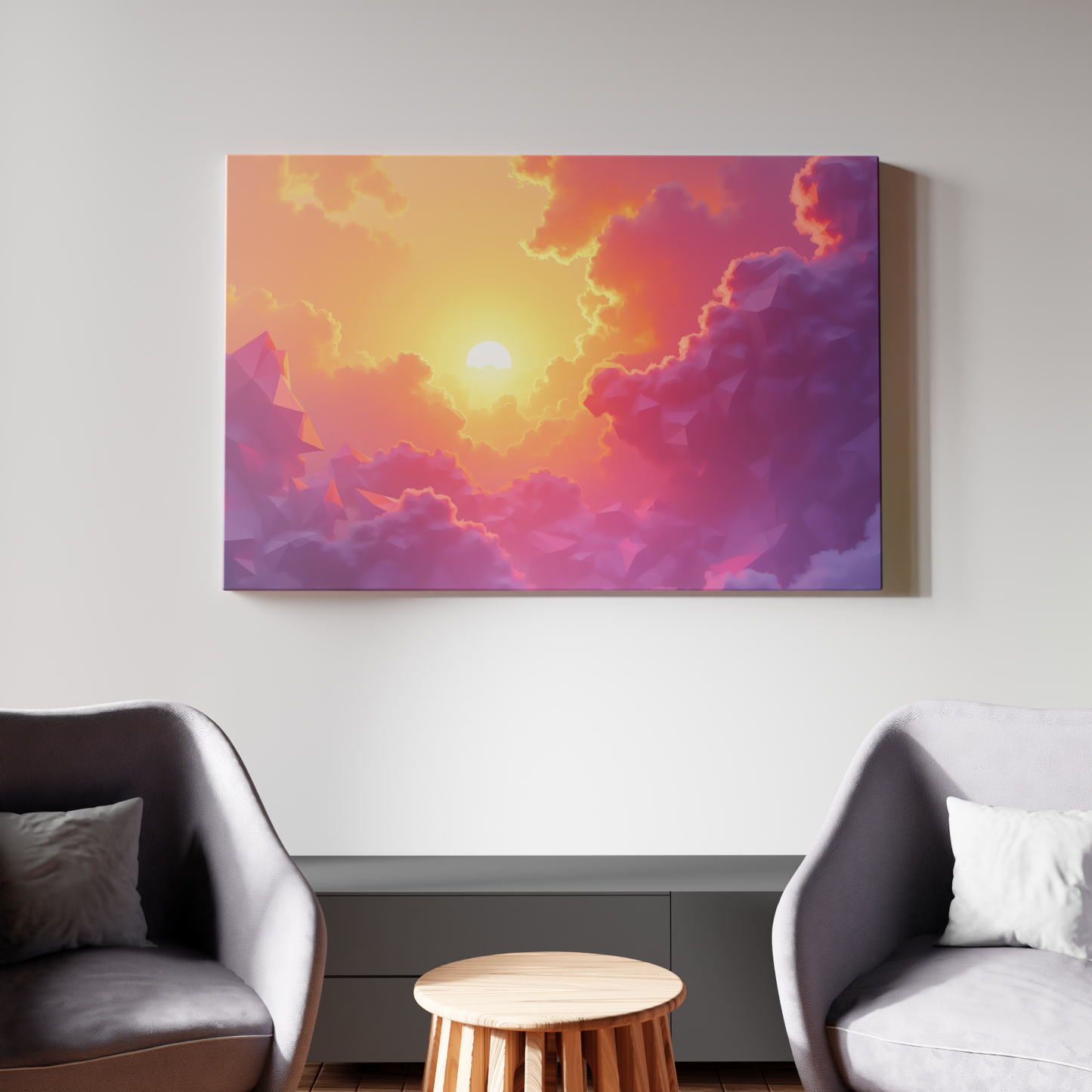 Geometric Sunset Symphony