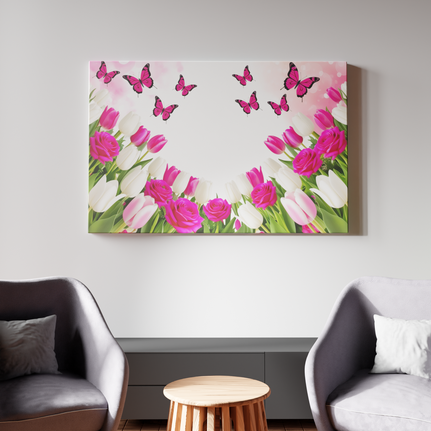 Floral Symphony of Butterflies
