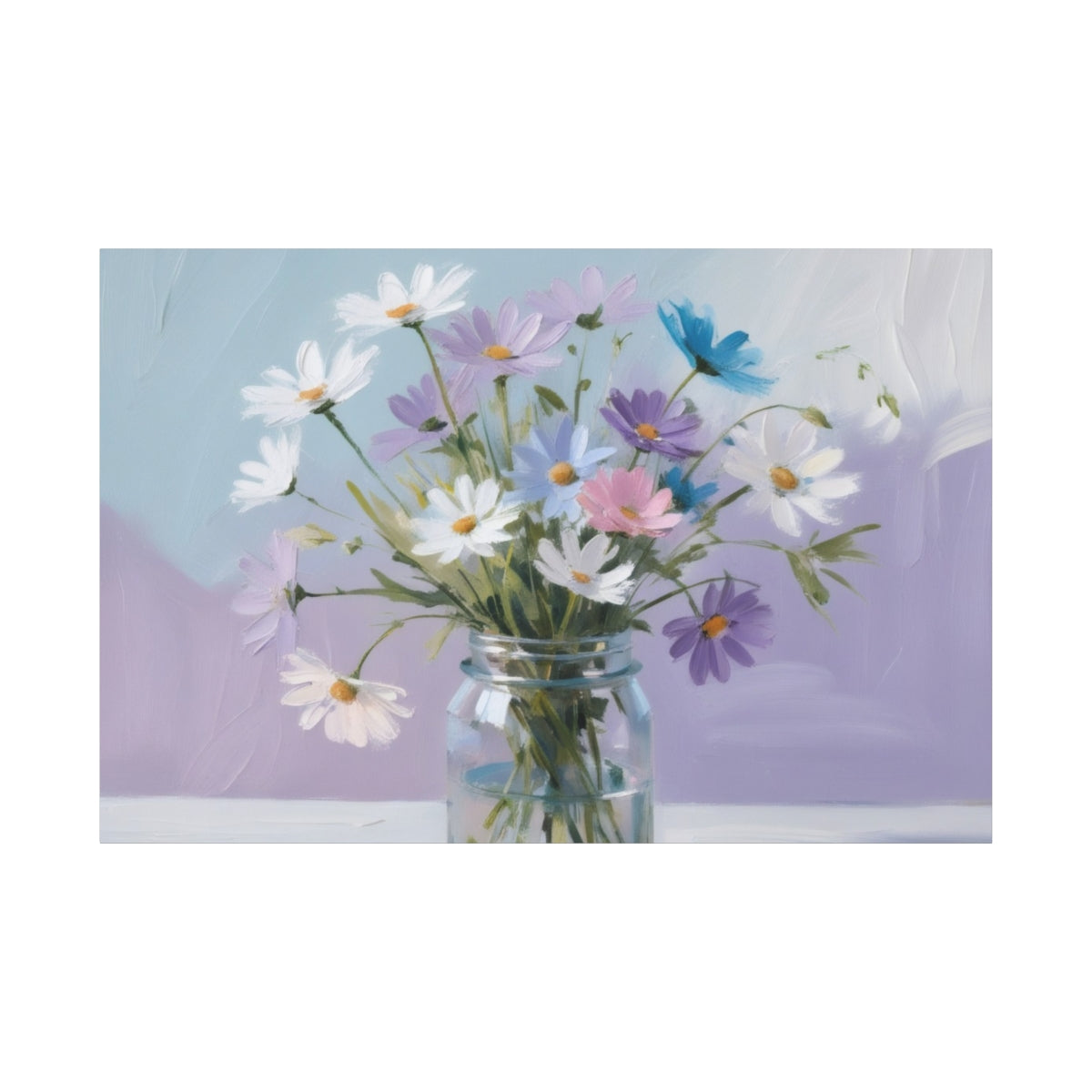 Pastel Floral Symphony in a Jar